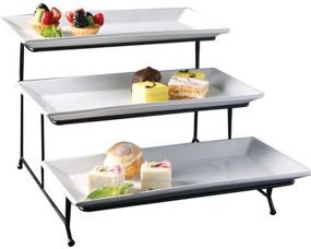 img 4 attached to 🍽️ Tiered Display Rectangular Serving Platter