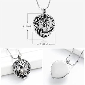 img 3 attached to 🐾 Personalized Pet Cremation Jewelry Keepsake Necklace for Ashes - Tiger/Lion/Cat Memorial Pendant Urn Holder, Stainless Steel