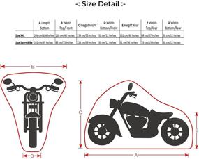 img 2 attached to Чехол для мотоцикла RaynCover – водонепроницаемый, из прочной ткани, защита для использования как в помещении, так и на открытом воздухе, ветровое стекло, вентиляция, двойные швы, запаянные швы, дышащая ткань, теплозащита, отверстия для замка без ржавчины (XXL)