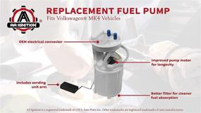 img 1 attached to 🚗 Fuel Pump Assembly with Sending Unit - E8424M Replacement - Volkswagen MK4 Beetle, Golf, Jetta - 1.8L, 2.0L, 2.8L - Compatible Year Models 1998-2005