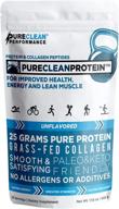 💪 pureclean collagen peptide protein powder with bcaas - energy boosting bone broth supplement for muscles & skin - non-gmo, dairy-free, gluten-free - 20 servings, unflavored logo