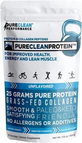 img 4 attached to 💪 PureClean Collagen Peptide Protein Powder with BCAAs - Energy Boosting Bone Broth Supplement for Muscles & Skin - Non-GMO, Dairy-Free, Gluten-Free - 20 Servings, Unflavored