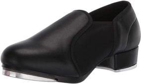 img 4 attached to Black Stretchy Neoprene Tap Shoes for Adults by Danzcue