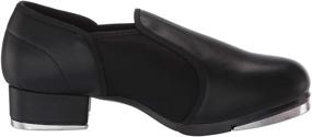 img 3 attached to Black Stretchy Neoprene Tap Shoes for Adults by Danzcue