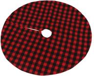 🎄 35'' пледовая ёлочная юбка: красная и черная клетчатая юбка, двойные слои карчука для праздничной вечеринки, украшений на рождество - pannow логотип
