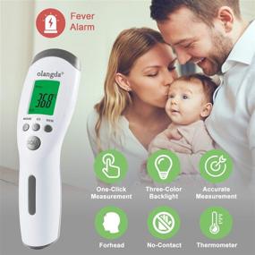 img 1 attached to Non-Contact Thermometer for Adults and Babies - Digital Forehead Thermometer for Instant Readings at School and Office