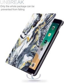 img 1 attached to 📱 Lalumix iPad 9Th/8Th/7Th Generation Case iPad 10.2 Case - Black Gold Quicksand Marble: Smart, Protective Shell with Soft TPU and Hard Back for Kids, Girls, and Women (2021/2020/2019)