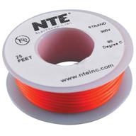 провод nte electronics wh24-03-25, многопроволочный, 24 awg, длина 25 футов, оранжевый логотип