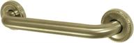 12-inch decorative grab bar kingston brass dr814127 roped - brushed brass finish logo