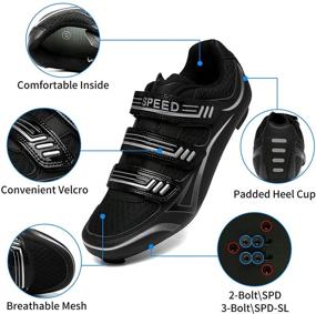 img 1 attached to Womens Mountain Cycling Compatible Shimano Men's Shoes in Athletic