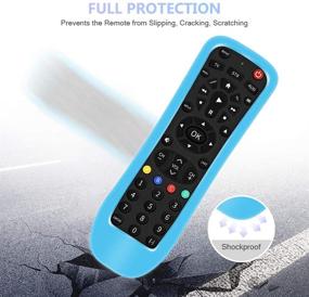 img 1 attached to 🔵 Glow Blue Silicone Protective Case for Philips SRP9232D/27 Universal Remote Control - Shock Proof Skin, Anti Slip Sleeve