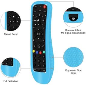 img 2 attached to 🔵 Glow Blue Silicone Protective Case for Philips SRP9232D/27 Universal Remote Control - Shock Proof Skin, Anti Slip Sleeve