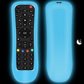 img 4 attached to 🔵 Glow Blue Silicone Protective Case for Philips SRP9232D/27 Universal Remote Control - Shock Proof Skin, Anti Slip Sleeve