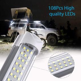 img 2 attached to 🚐 MICTUNING 12V LED Interior Light Bar 2200LM: Upgraded Tri-Row 108 LEDs, 6000K White Universal Strip with ON/Off Switch for Van RV Boat Trailer Caravan Motorhome Camper