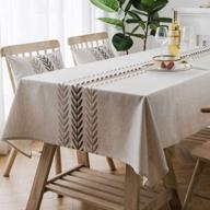 🌸 amzali embroidery tablecloth: elegant decorative rectangle design for stylish home décor logo