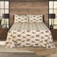 🐴 wild horses twin sheet set - blue ridge home fashions (brown) logo