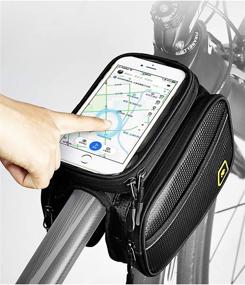 img 2 attached to 🚲 Waterproof Bicycle Handlebar Bag with Touch Screen Cell Phone Case Holder - BlueDorado Bike Phone Front Frame Bag for iPhone 11 XS XR Max - Cycling Storage Pouch