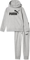 puma boys hoodie and jogger set with logo - 2-piece logo