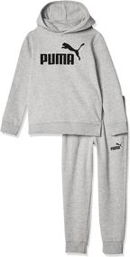 img 4 attached to PUMA Boys Hoodie and Jogger Set with Logo - 2-Piece