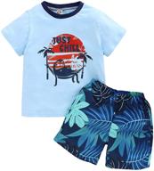 🐸 frogwill dinosaur striped toddler boys' clothing set for summer season logo