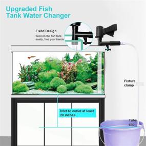 img 2 attached to 🐠 HoneyGuaridan Aquarium Gravel Cleaner: Quick Water Changer & Fish Tank Siphon Cleaner Kit with Algae Scraper and Extendable Pipe