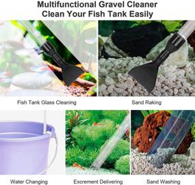 img 3 attached to 🐠 HoneyGuaridan Aquarium Gravel Cleaner: Quick Water Changer & Fish Tank Siphon Cleaner Kit with Algae Scraper and Extendable Pipe