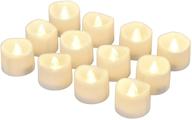 🕯️ elander led tea lights flameless candle: timer, 6h on/18h off, 1.4x1.3 inch, warm white, 12-pack логотип