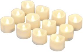 img 4 attached to 🕯️ eLander LED Tea Lights Flameless Candle: Timer, 6H On/18H Off, 1.4x1.3 Inch, Warm White, 12-Pack