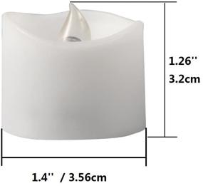 img 2 attached to 🕯️ eLander LED Tea Lights Flameless Candle: Timer, 6H On/18H Off, 1.4x1.3 Inch, Warm White, 12-Pack