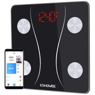 📱 smart bluetooth body fat scale – digital bmi analyzer, wireless bathroom weight scale with health monitoring app – white logo
