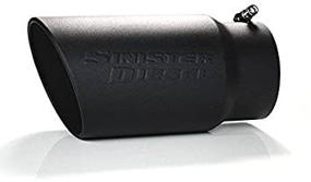 img 4 attached to 🔧 Upgrade Your Truck's Look with Sinister Diesel Black Ceramic Coated Stainless Steel Exhaust Tip - 5" Inlet, 6" Outlet – Hassle-free Installation