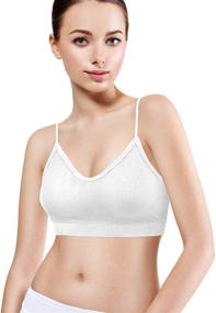 img 2 attached to Ultimate Comfort and Support: PAXCOO Pack of 6 Bralettes for Women with Padded Sports Bras