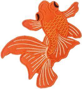 img 4 attached to Goldfish Embroidered Applique Accessory Decorate