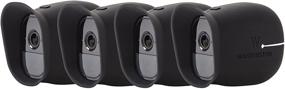 img 4 attached to 📷 Wasserstein 4 x Silicone Skins for Arlo Pro & Arlo Pro 2 - 100% Wire-Free Smart Security Cameras (Black) with Sunroof Compatibility