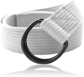 img 3 attached to Eurosport Premium Canvas D Ring Belt: Stylish Men's Accessory for Best-in-Class Belts