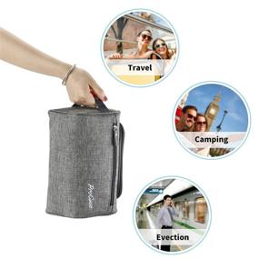 img 3 attached to ProCase Travel Toiletry Bag with Hanging Hook - Gray Dopp Kit Organizer for Accessories, Shampoo, Cosmetics & More