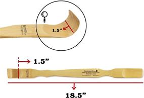 img 1 attached to Комплексный бамбуковый скретчер, загребатель для спины и подноска для обуви.