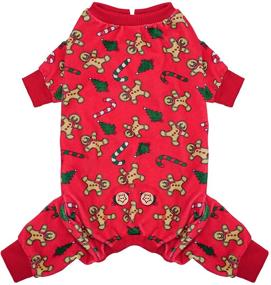 img 4 attached to 🎄 KYEESE Christmas Dog Pajamas | Tree & Gingerbread Man | Xmas Holiday Onesie for Dogs | Stretchable & Soft Material