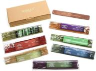 🌿 hosley assorted 350 pack incense sticks - apple cinnamon, tropical hawaiian mist, sandalwood, linen fresh, bamboo, lemongrass, lavender chamomile. perfect for aromatherapy. o3 logo