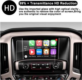 img 3 attached to 📱 GMC Sierra 1500 2500HD 3500HD IntelliLink Car Navigation Screen Protector - RUIYA HD Tempered Glass Film (8-Inch) 2015-2021