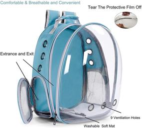 img 1 attached to 🐱 COFOETLN Cat Backpack Carrier Bubble – Airline-Approved, Transparent Capsule Backpack for Cats and Puppies – Ideal for Travel, Walking, Hiking, Outdoor Use