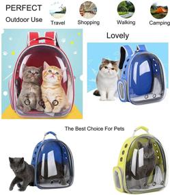img 2 attached to 🐱 COFOETLN Cat Backpack Carrier Bubble – Airline-Approved, Transparent Capsule Backpack for Cats and Puppies – Ideal for Travel, Walking, Hiking, Outdoor Use