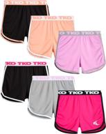 get your girls active with tko 6 pack athletic gym dolphin shorts (size 7-12) logo