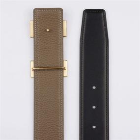 img 1 attached to Replacement Leather Belt Fits Hermes Men's Accessories for Belts
