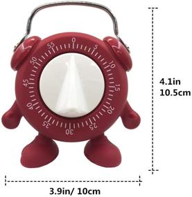 img 2 attached to Cute Red Twist Kitchen Timer - 60 Mins Ring Alert, No Battery - Ideal for Baking, Teaching, Cooking, Egg & Potty Training