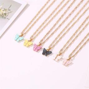 img 1 attached to 🦋 Nanafast Butterfly Pendant Necklace: Elegant Acrylic Necklace with Gold-Plated Finish for Women & Girls