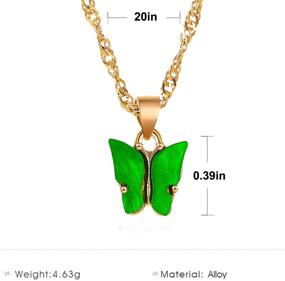 img 3 attached to 🦋 Nanafast Butterfly Pendant Necklace: Elegant Acrylic Necklace with Gold-Plated Finish for Women & Girls