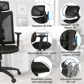 img 1 attached to Grsolul Ergonomic High Back Computer Adjustable Furniture