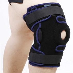 img 4 attached to Nvorliy Plus Size Hinged Knee Brace with Dual Strap Patellar Stabilization Design - High-Level Support for Arthritis, ACL, LCL, MCL, Meniscus Tear, TDislocation, Post-Surgery Recovery - Fits Men & Women