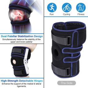 img 1 attached to Nvorliy Plus Size Hinged Knee Brace with Dual Strap Patellar Stabilization Design - High-Level Support for Arthritis, ACL, LCL, MCL, Meniscus Tear, TDislocation, Post-Surgery Recovery - Fits Men & Women